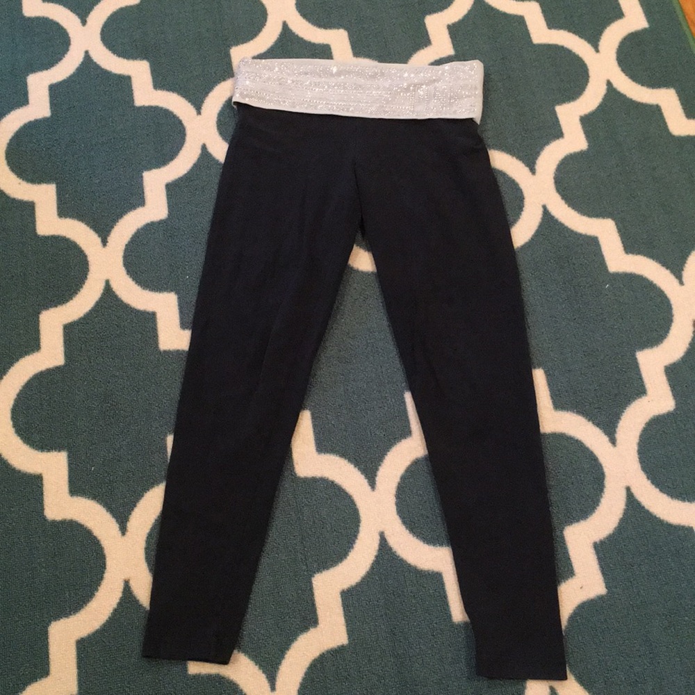 PINK rhinestone embellished yoga pants